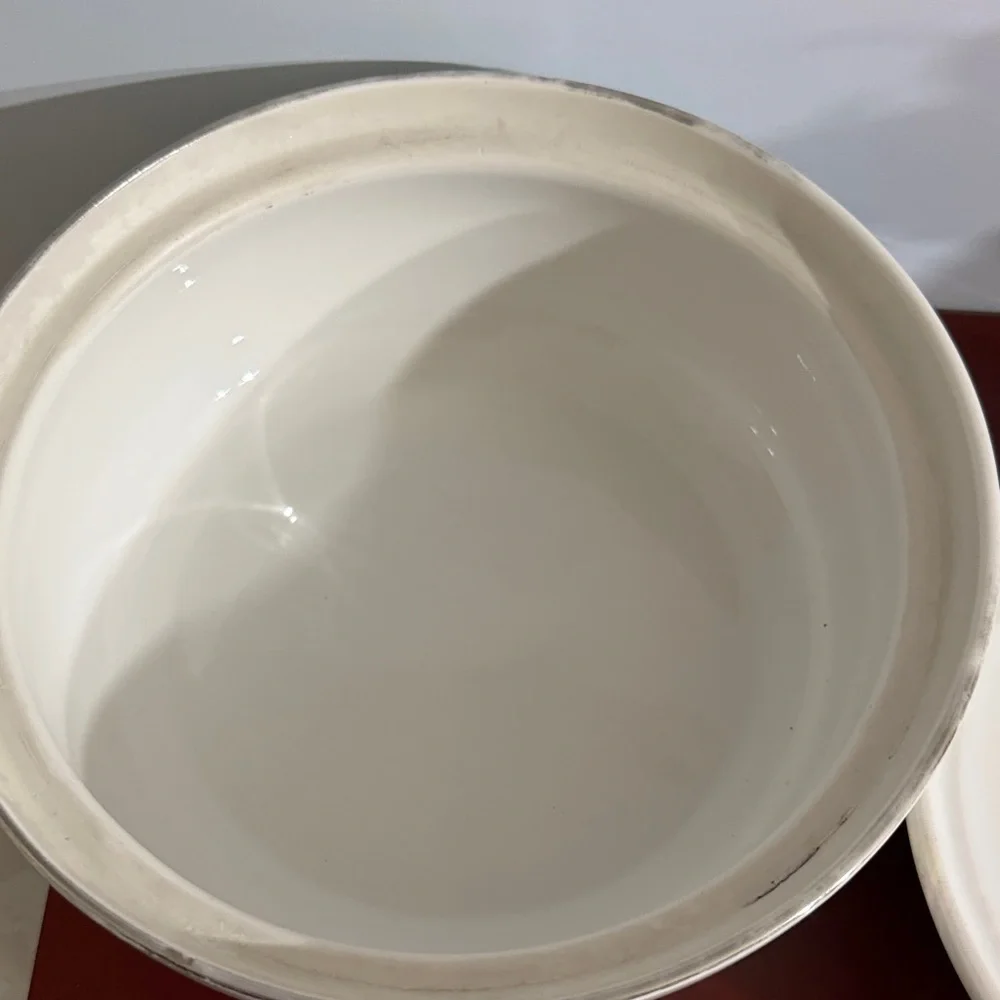 Vintage Royal Rochester Lusterware Casserole Dish: Iridescent Ceramic Ovenware